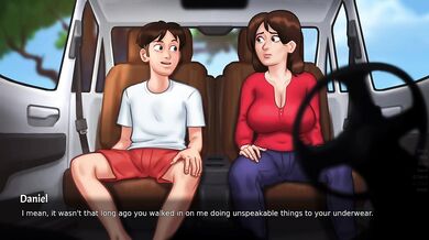 Sommertime saga | Sexy stepmom sucking my cock in the car