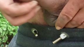 I soaked the ground with my load while on duty, steady stream from my cock&#x1F346;