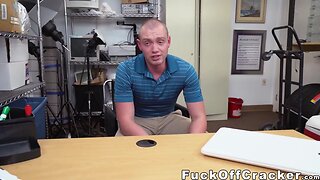 Real cracker bent over and fucked by bbc manager