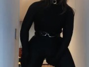 Beyonce’s catsuit (female mask, trans, crossdressing, boots, big lips, high heels, mask)