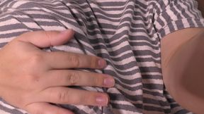 9 month pregnant wife showing her slutty body, hairy pussy  and big lactating boobs - Milky Mari