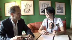 Pigtailed college girl fantasy private lesson turns into another kind of lesson