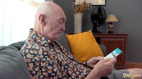 Grandpa's amazing deep windpipe and drill session with teens
