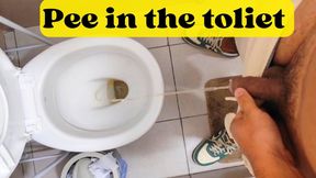 Desperate man peeing