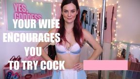 Wife Encourages You to Try Cock