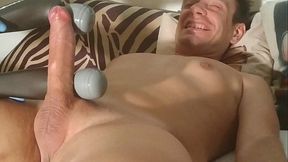 Cum control &amp_ cock teasing with 2 high powered hand massager HD FULL