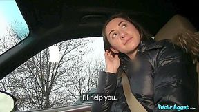 Horny Russian Darling Fucks In Car With Stranger