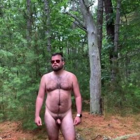 Watch me strip naked in the woods