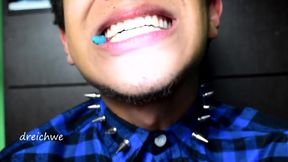 Eating rubber worms