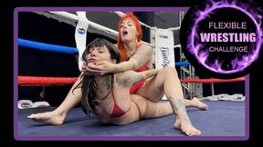 Flexibility Challenge: Mel Fire Tests Bunnylha in an Intense Female Wrestling Match (1080 EN) - Wrestling - Female Domination - Flexibility - Strong Women - Female Fighting