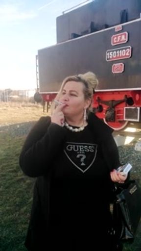 I smoke in the train station