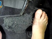 Driving barefoot over the pedal view Long Island NY