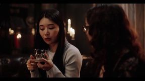 Japanese Asian Vampire Sex - Big Tits Babe Rikako Seduced by Nerdy Leana and Becomes Lesbian Demon