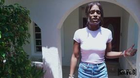 ”Do not steal my package, fuck my black muff instead!”