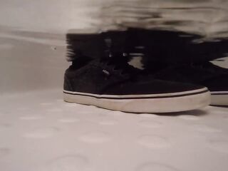 Soaked Vans and Jeans in the Shower