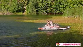 ClubSweethearts: 3 sexy girls lick each other's wet, pink pussies