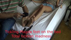 ickling Magda feet on the bed - Total ticklish madness