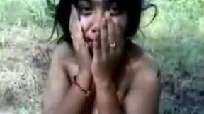 Petite Indian village girl shows me her big natural tits