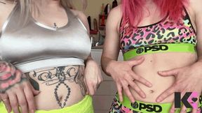 Double Belly Button Tease Fit V Curvy Comparison and Fingering