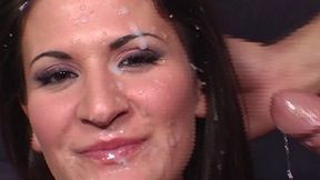 good-looking slut goes wild at casting and gets a load of cum on her pretty face