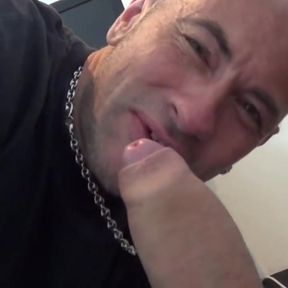 French Stepdaddy fucked and creampied bare by Kriss