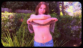 Fresh-Faced Brunette Kasey Warner Teases and Pleases Outdoors