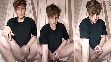 An attractive twink's intense anal jumping resulted in an anal orgasm and cum flowing without hands.