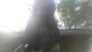Woodland Nymph Practicing Outside - Home from College