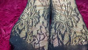 Big Buttocks Fishnet Stockings and Very Wrinkled Soles