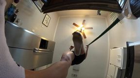 Unaware Giantess Sweeps fallen cheerios