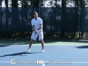 HD FantasyHD - Little Dillion Harper gets fucked on the tennis court