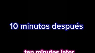 Vamos a ver con mi hermanastra latina y tetona una película pero ella se calienta mucho y me da su culo una mamada hasta que me saca toda la leche