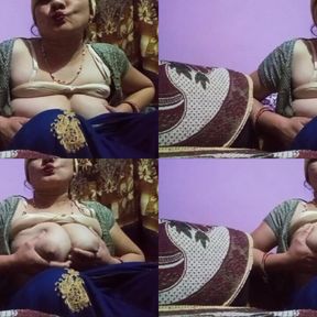 Indian super hot  bhabhi massage her body and her boobs