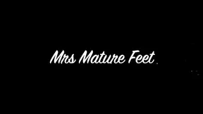 Mature Mrs. Strips and Shows Off Her Big Tits and Stinky Sandals