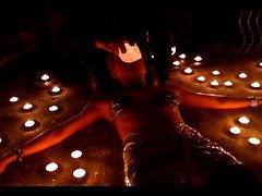 Master punishes a slave girl in dungeon