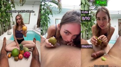 Biting into tasty challenge grapefruit stuffed shaft drops straight to drain
