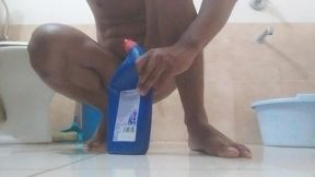 Nice kissed by a boy from a bottle