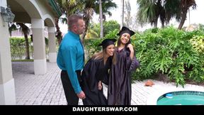Freshly graduated babes Nicole Bexley and Layla London need stepdads' cum pt.1
