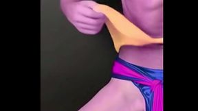 Underwear Panties Parade Full Of Color Pattern and Fun on Stool Stretching AI