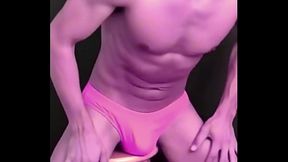 Underwear Panties Parade Full Of Color Pattern and Fun on Stool Stretching AI