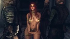 Redhead Tavern Girl Dances Slutty For Money - 3d Animation