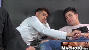 MachoIO.com - Cute Latino twink begs his man to bare drill him deep