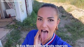 Epic Bukkake: French Beauty Pleasures Strangers for Euro 2024!