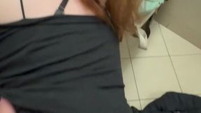 Slut in black dress fucked