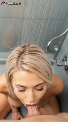 Plus-sized cutie plays with big dick in solo hentai