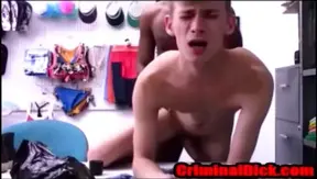 Blonde Twink Gets Pounded by Massive BBC Cop — No Condom Interracial Fuck Fest