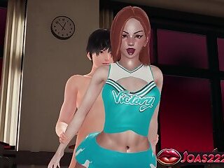 Sexy Cheerleader Leila - Tight Pussy Doggystyle Close Up, POV Desk Missionary Until She's Wet,