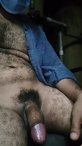 Man maaturbating ejaculating