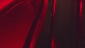 Femdom POV session, foot fetish, high heels and stockings, caged.