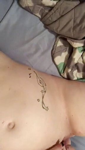 Horny pregnant stepmom rubbing pussy for stepson